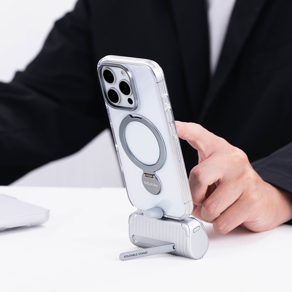 Solide索力得  5000mAh Type-C Galaxy 銀河質感時尚口袋行動電源-太空銀-細節圖4