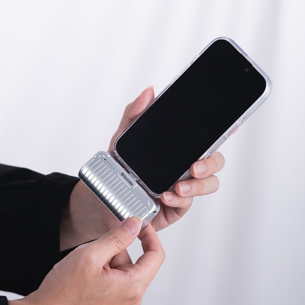 Solide索力得  5000mAh Type-C Galaxy 銀河質感時尚口袋行動電源-太空銀-細節圖5