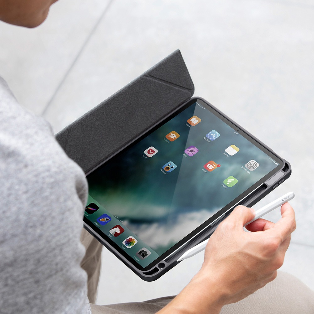 UNIQ iPad Pro 11/13吋  2024 M4 Moven磁吸筆槽透明保護套 多功能平板套-細節圖4