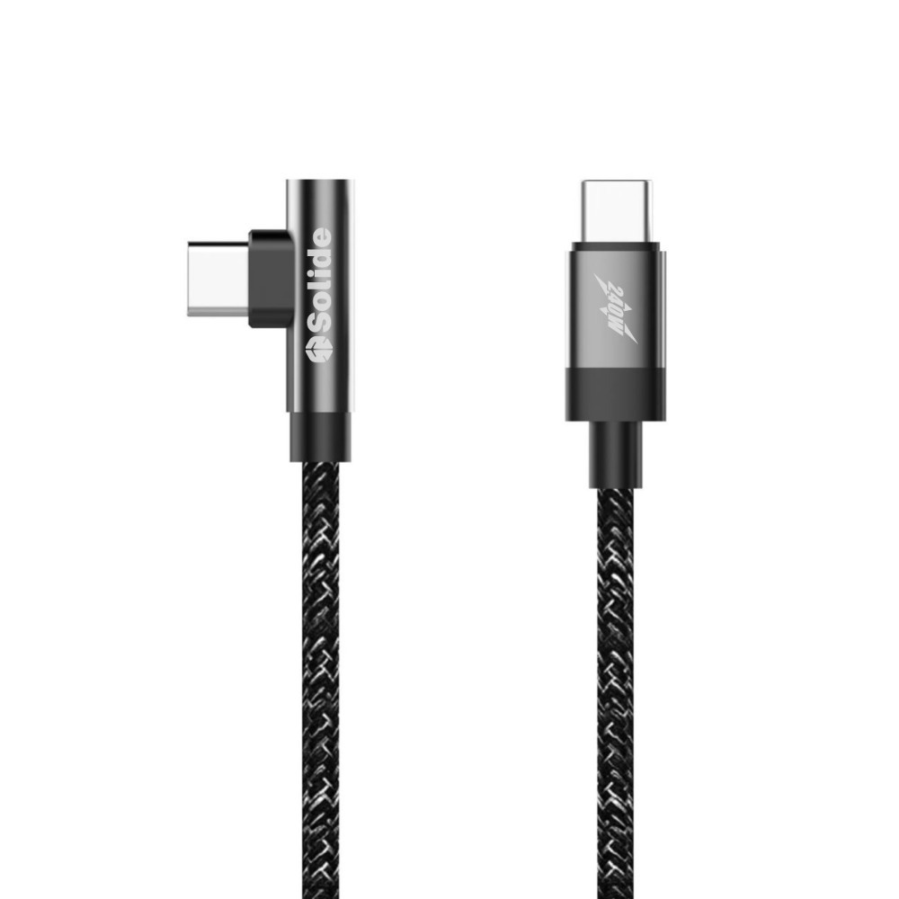 solide 索力得 耐彎折編織傳輸線 ｜USB-C to USB-C 160cm 傳輸線 編織充電線/多色選-規格圖1