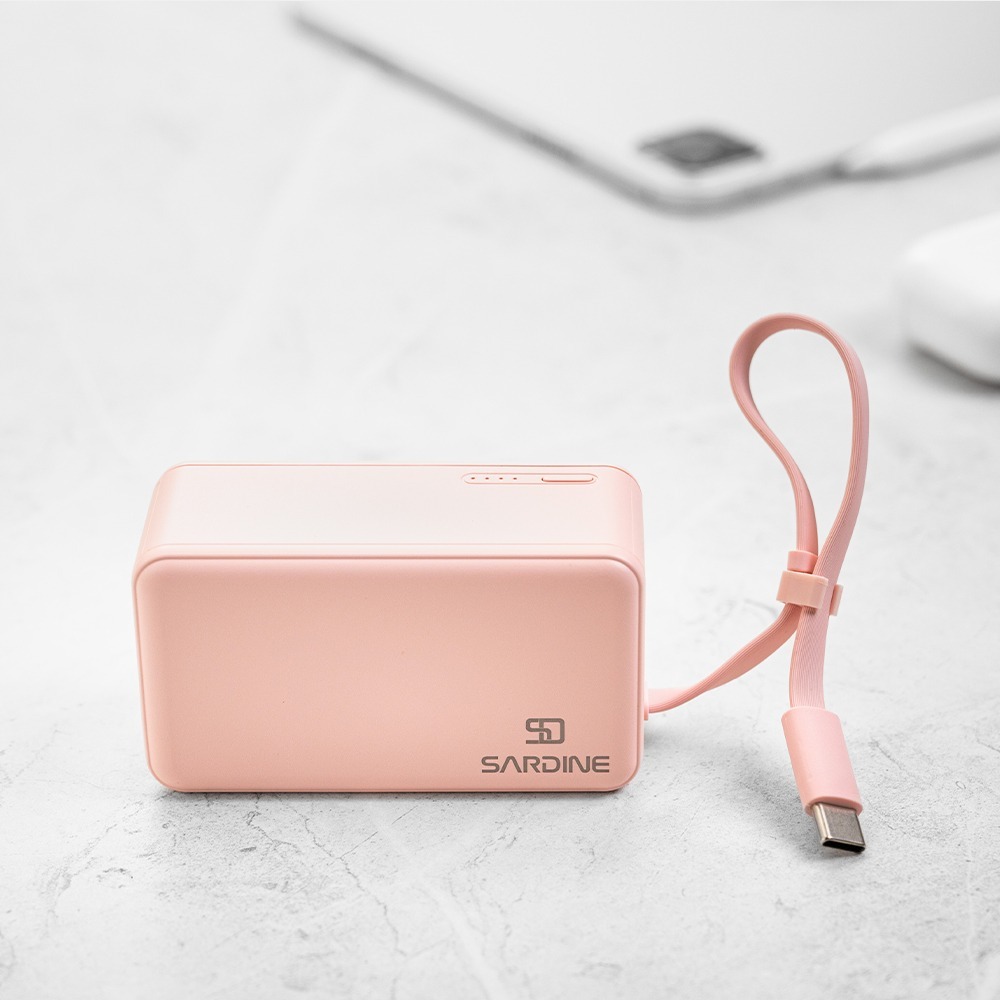 Sardine 沙丁魚  5000mAh  Lightning/Type-C 自帶線插頭二合一快充行動電源 有標示wh-細節圖8