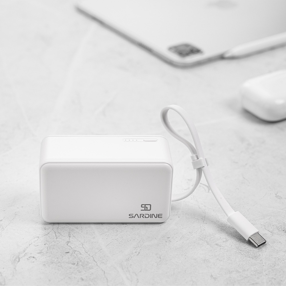 Sardine 沙丁魚  5000mAh  Lightning/Type-C 自帶線插頭二合一快充行動電源 有標示wh-細節圖9