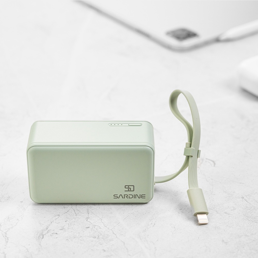Sardine 沙丁魚  5000mAh  Lightning/Type-C 自帶線插頭二合一快充行動電源 有標示wh-規格圖9