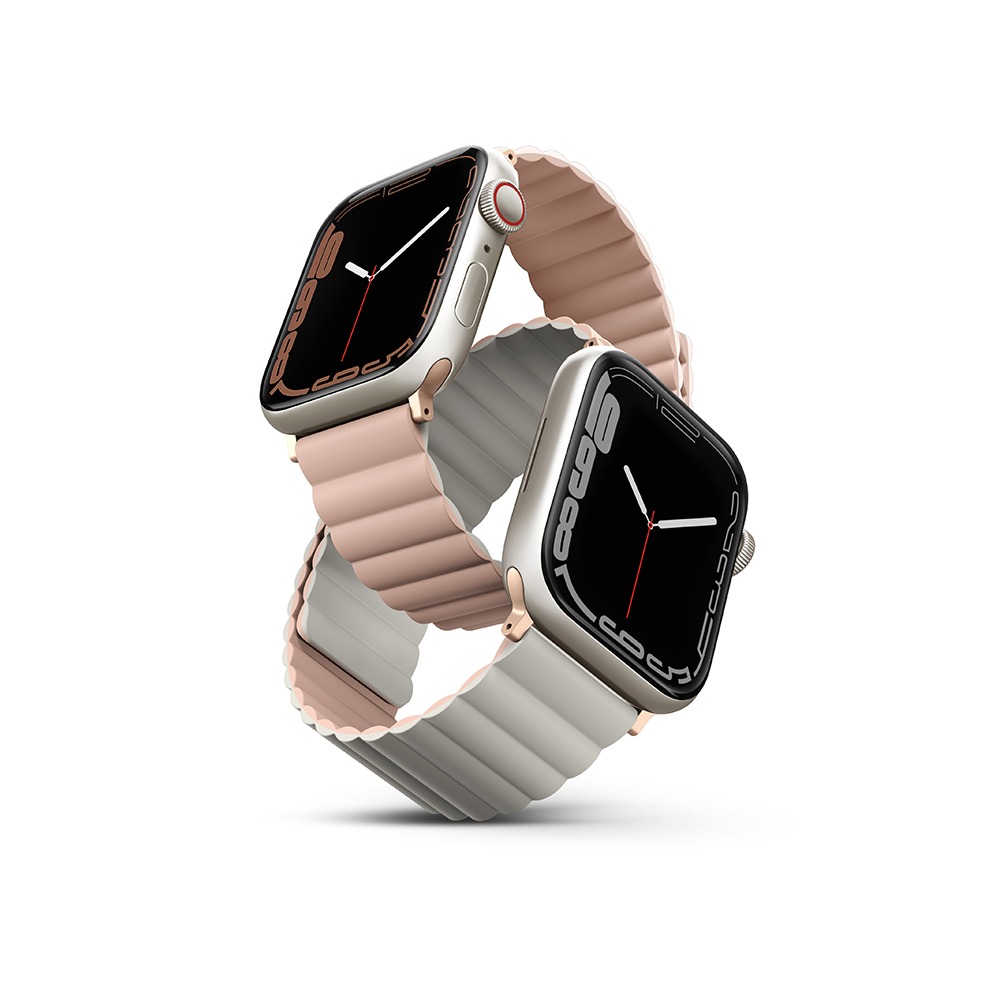 UNIQ Apple Watch 38/40/41/42/44/45/46mm Revix雙色防水矽膠磁吸錶帶/多色選-規格圖8