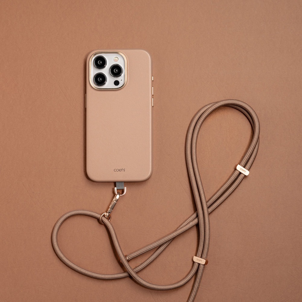 UNIQ iPhone 15 Pro / Pro Max Creme 質感可磁吸棉繩掛繩兩用手機殼/多色-細節圖5