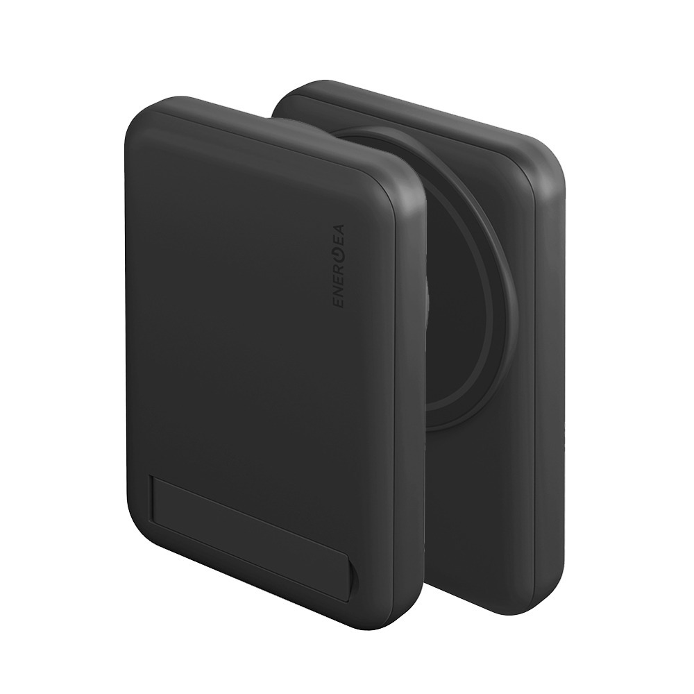 (2入組黑+粉) ENERGEA 10000mAh MagPac Mini磁吸無線快充帶支架行動電源 MagSafe-細節圖3