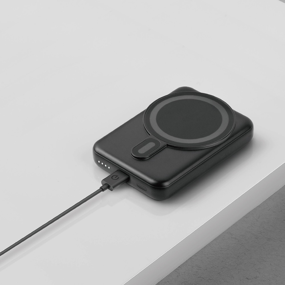 (2入組黑+粉) ENERGEA 10000mAh MagPac Mini磁吸無線快充帶支架行動電源 MagSafe-細節圖10