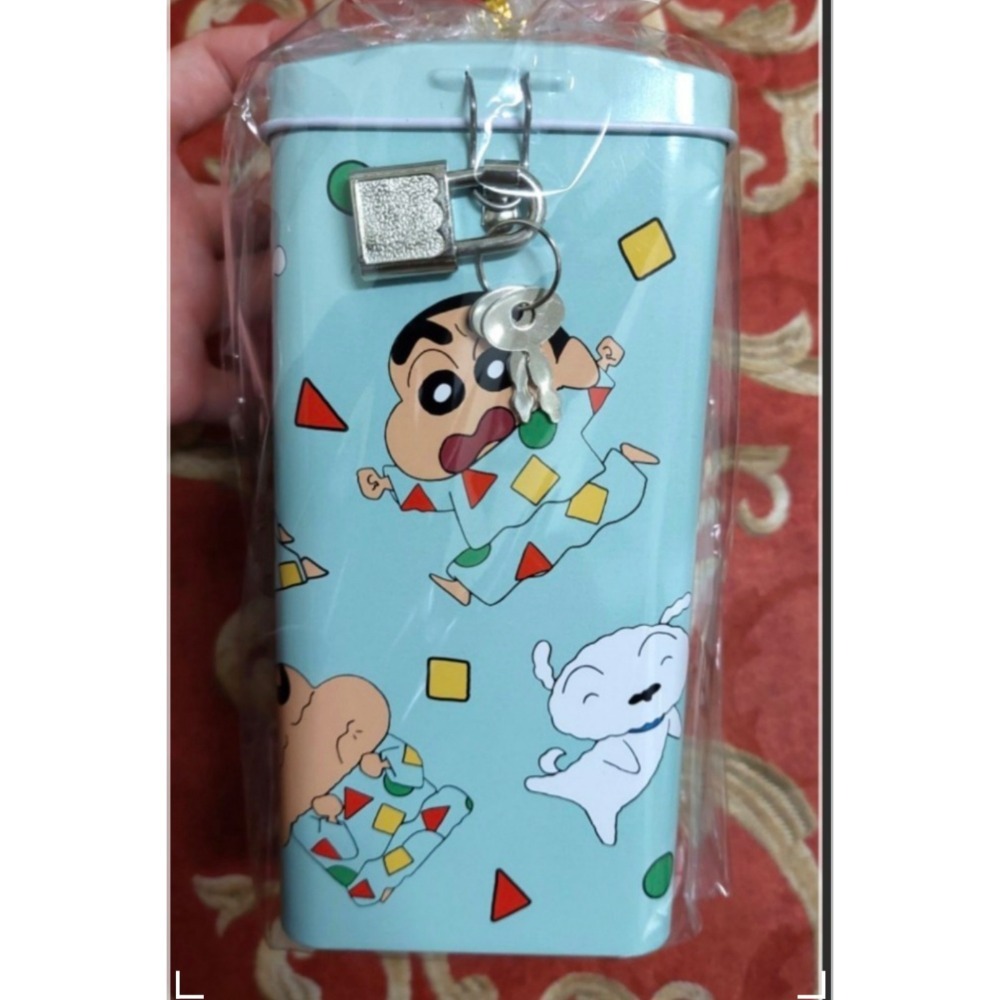 全新 蠟筆小新四方型存錢筒-細節圖2