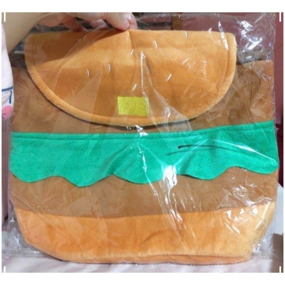 全新 漢堡雙肩包.束口後背包.卡通背包-細節圖2