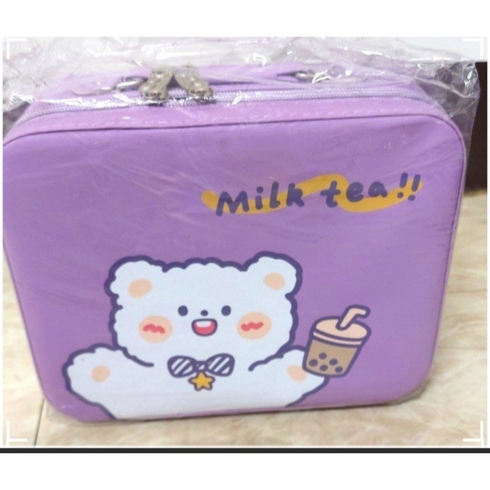 全新 可愛小熊多功能化妝箱（包）手提包-細節圖3