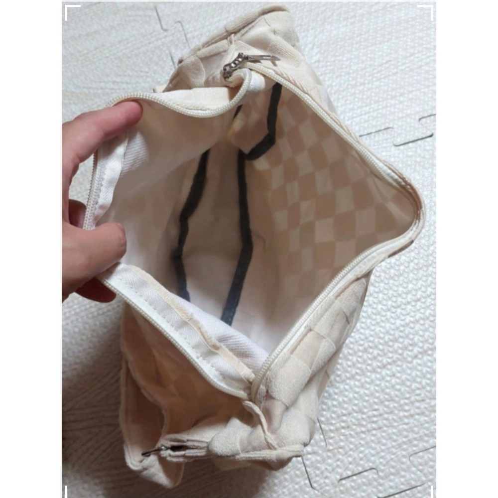 全新 側背包.棋盤格休間背包.可愛風斜挎包-細節圖2