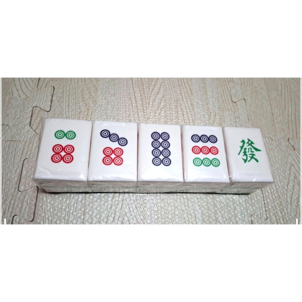 迷你麻將紙巾（10包）東南西北中＆六七八九筒發-規格圖4