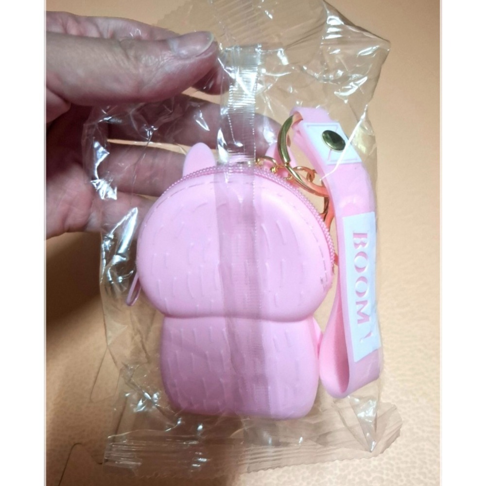 全新 LABUBU拉布布矽膠零錢包鑰匙圈-細節圖3