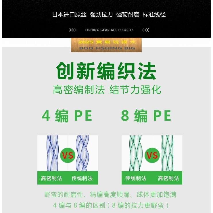 【寶島玩很大】釣魚線 PE線 8編 500M 1000M 5彩 單色-細節圖2