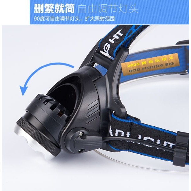 【寶島玩很大】頭燈 強光 T6 USB充電-細節圖3