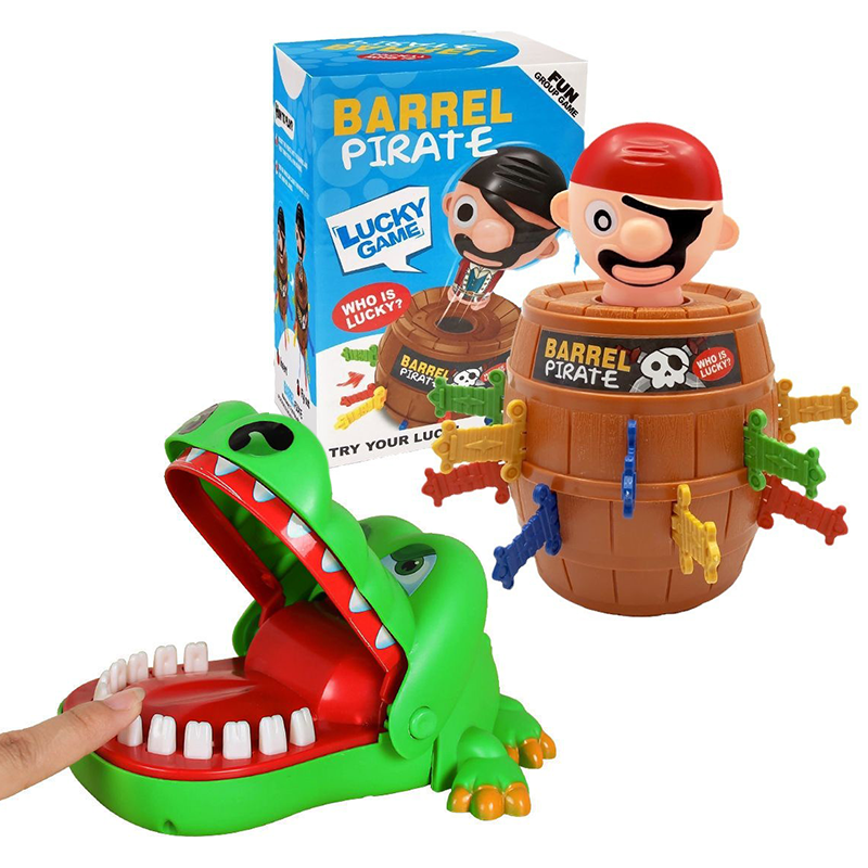 大號海盜桶(16支劍)+小號鱷魚咬手