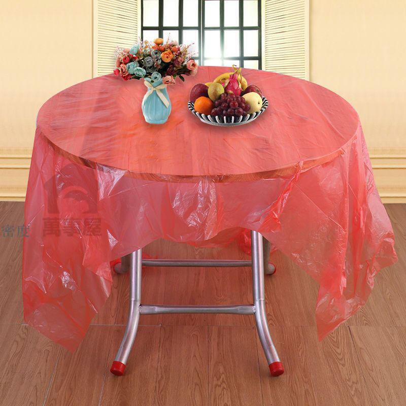 一次性桌巾 辦桌拋棄式桌巾 大尺寸桌巾 免洗桌巾 紅色桌巾 防水防污桌布 長桌圓桌可用 台布 婚慶餐飲酒店 A0476-細節圖8