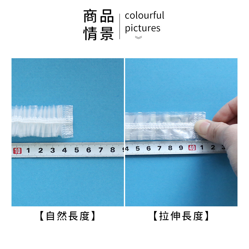 兒童浴帽 拋棄式浴帽 沐浴帽 防潑水帽 一次性浴帽 頭套 防塵浴帽 美容美髮帽 透明浴帽 保鮮膜套鬆緊浴帽 A0481-細節圖2