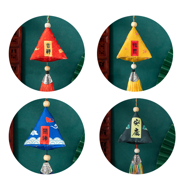 香包端午 端午節粽子香包 鑰匙圈 香囊 粽子 吊飾 鑰匙圈配件 香包吊飾 吊飾配件 DIY吊飾 祈福 平安 A0494-細節圖3