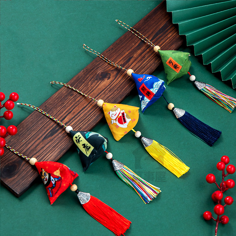 香包端午 端午節粽子香包 鑰匙圈 香囊 粽子 吊飾 鑰匙圈配件 香包吊飾 吊飾配件 DIY吊飾 祈福 平安 A0494-細節圖7