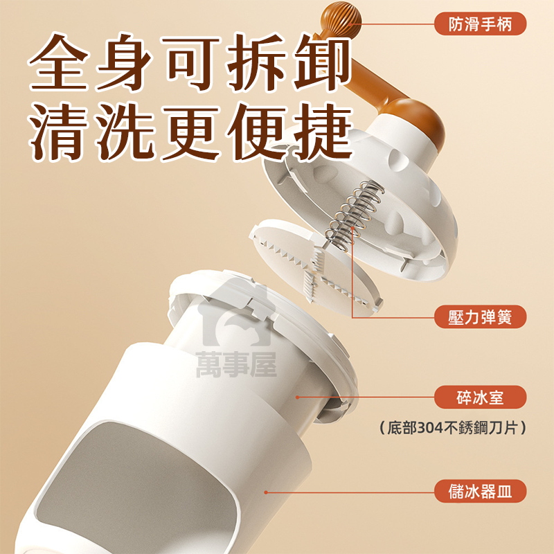 手搖刨冰機 碎冰機 冰沙機 挫冰機 手動碎冰機 剉冰機 手搖刨冰機 碎冰神器 製冰機 碎冰器 家用碎冰機 A0491-細節圖5