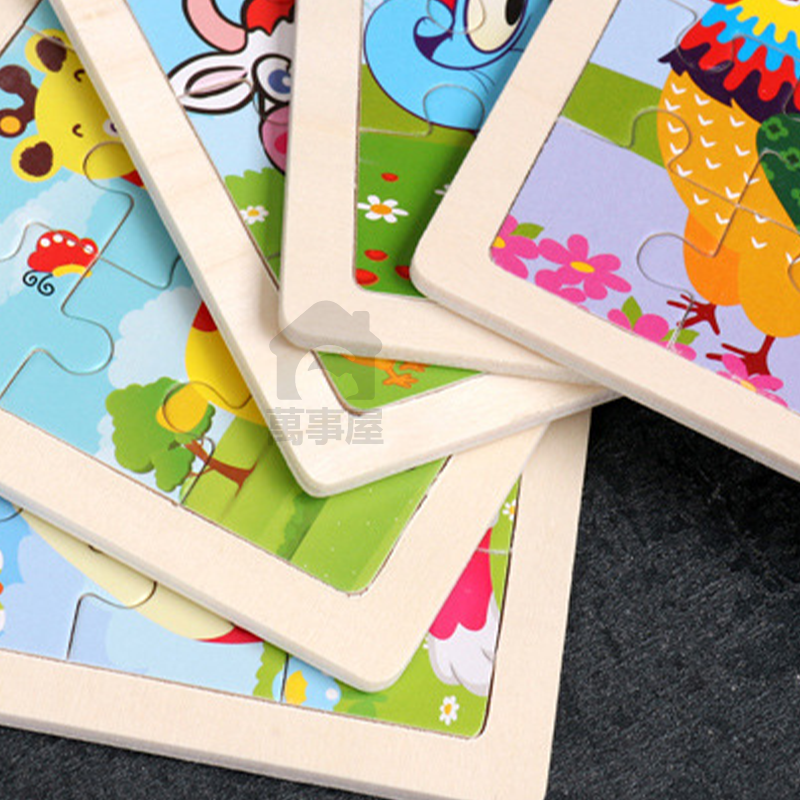 幼兒拼圖  9片拼圖 木質拼圖 恐龍拼圖 寶寶拼圖 木製拼圖 動物拼圖 童話故事 早教玩具 9片 教具 A0498-細節圖6