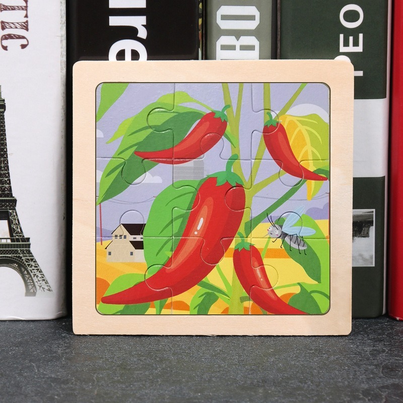 幼兒拼圖  9片拼圖 木質拼圖 恐龍拼圖 寶寶拼圖 木製拼圖 動物拼圖 童話故事 早教玩具 9片 教具 A0498-規格圖8