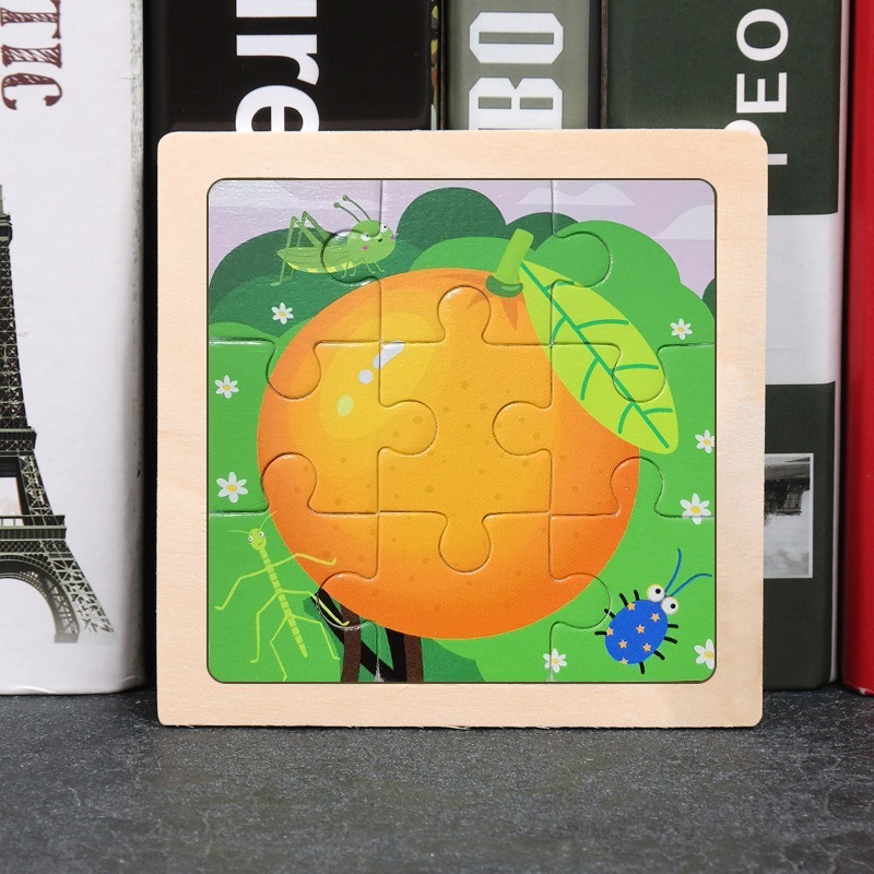 幼兒拼圖  9片拼圖 木質拼圖 恐龍拼圖 寶寶拼圖 木製拼圖 動物拼圖 童話故事 早教玩具 9片 教具 A0498-規格圖8