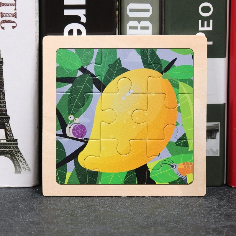 幼兒拼圖  9片拼圖 木質拼圖 恐龍拼圖 寶寶拼圖 木製拼圖 動物拼圖 童話故事 早教玩具 9片 教具 A0498-規格圖8