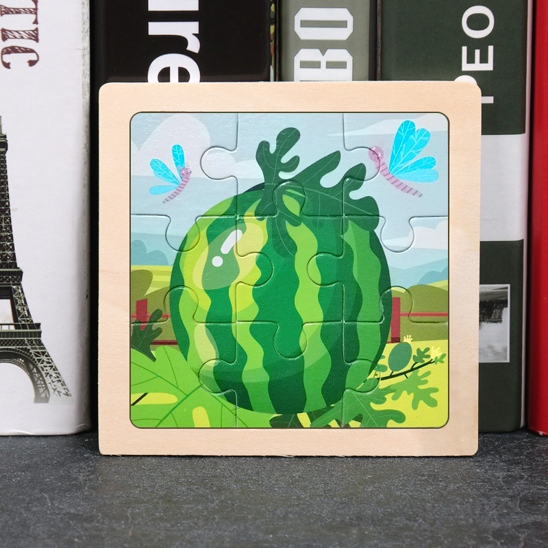 幼兒拼圖  9片拼圖 木質拼圖 恐龍拼圖 寶寶拼圖 木製拼圖 動物拼圖 童話故事 早教玩具 9片 教具 A0498-規格圖8