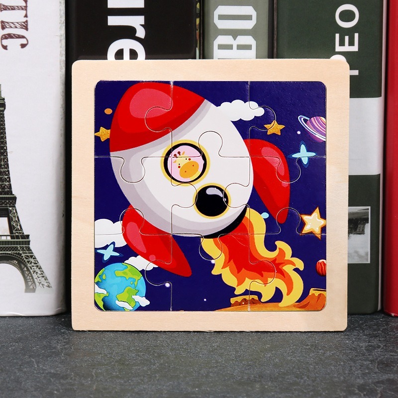 幼兒拼圖  9片拼圖 木質拼圖 恐龍拼圖 寶寶拼圖 木製拼圖 動物拼圖 童話故事 早教玩具 9片 教具 A0498-規格圖8