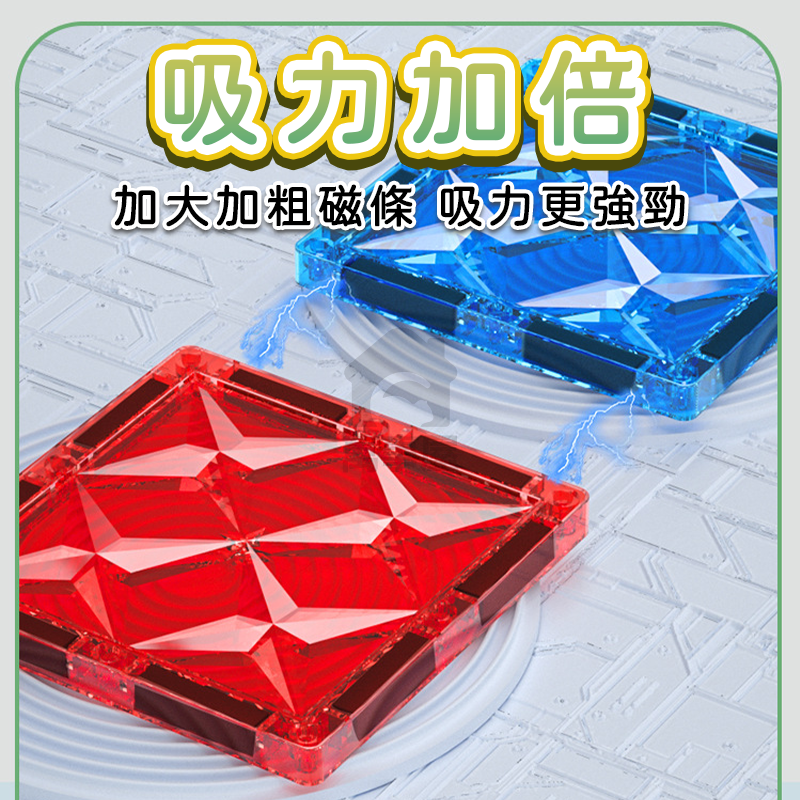 磁力片 散片單片 配件 磁力建構片 補充片 軌道磁力片 彩窗磁力片 相容性 積木 創意磁力片 百變磁力片 A0505-細節圖9