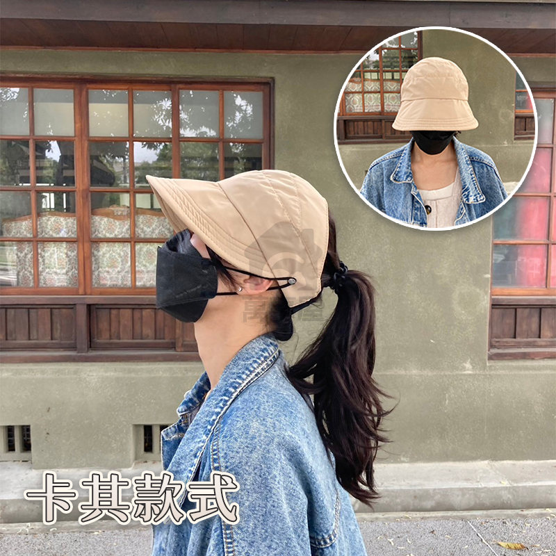 漁夫帽 遮陽帽 鴨舌帽 帽子 棒球帽 防曬帽 漁夫帽女 遮陽帽女 魚夫帽 抽繩漁夫帽 透氣  防曬抗暑 A0531-細節圖8