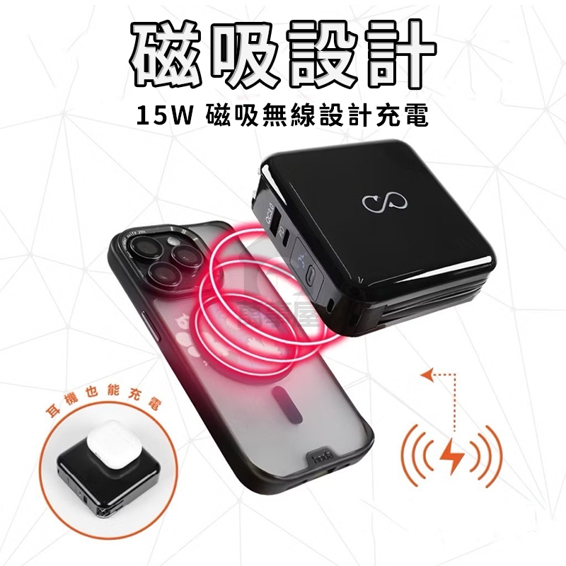 BSI認證 行動電源 10000mAh YYL行動電源 充電器 行動充 無線 磁吸 充電寶 快充 電源供應器 A0801-細節圖8