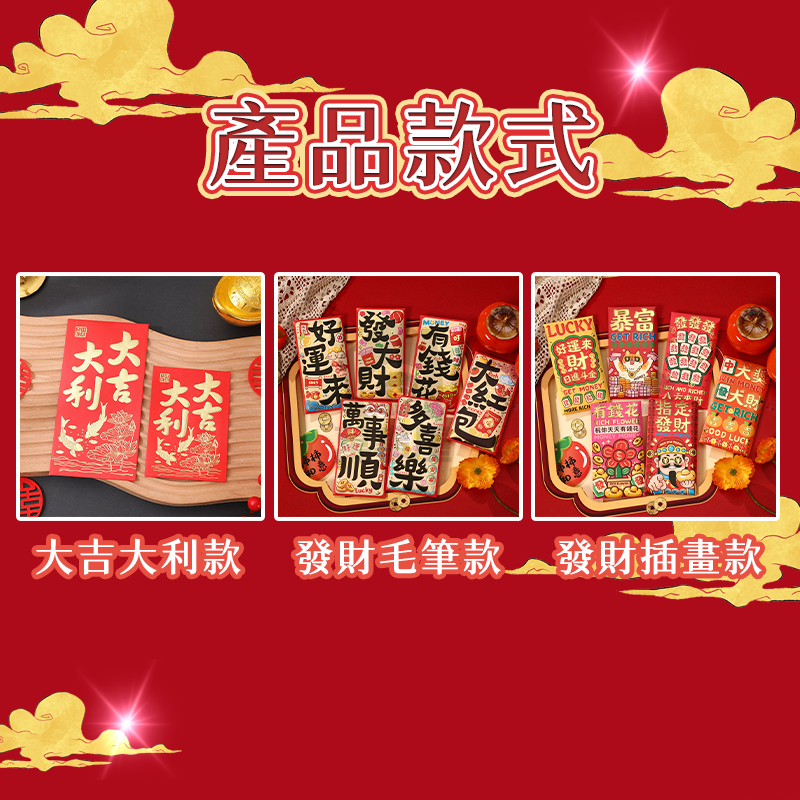 紅包袋 2025紅包袋 1包6入 新年紅包 過年 送禮 燙金紅包袋 壓歲錢 創意紅包袋 新年快樂 紅包封A0365-細節圖7