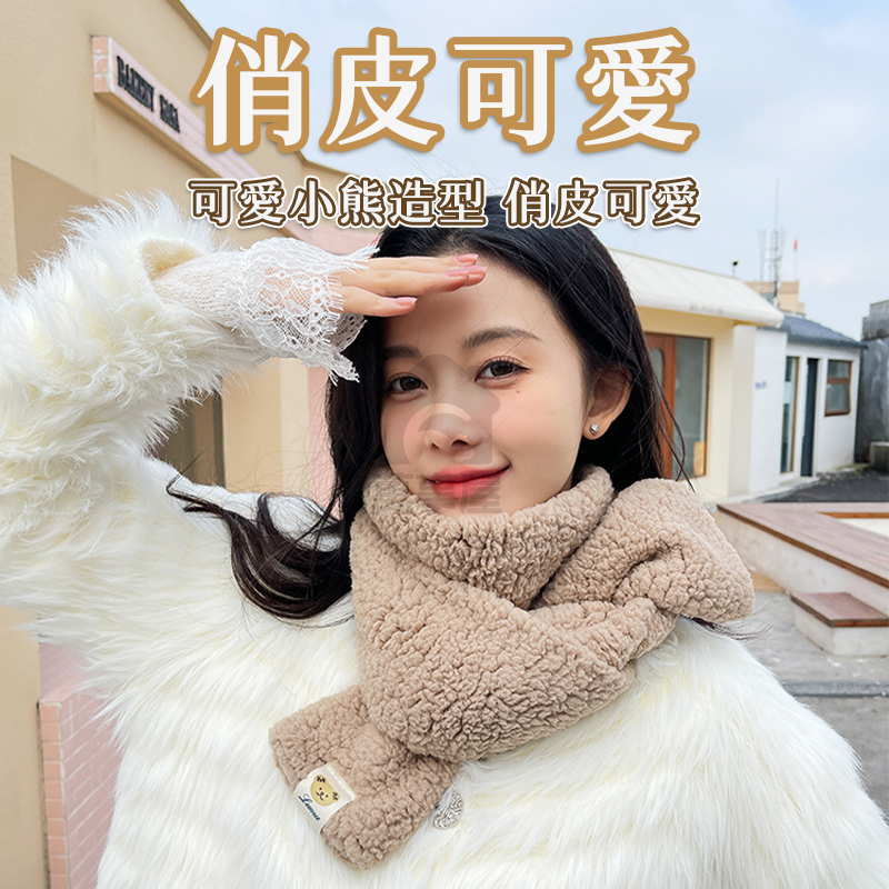 保暖圍巾 口袋圍巾 脖圍巾 圍脖 秋冬圍巾 圍巾男 圍脖短圍巾 冬季防寒圍巾 短圍巾小圍巾 中性圍巾脖子圍巾A0298-細節圖7