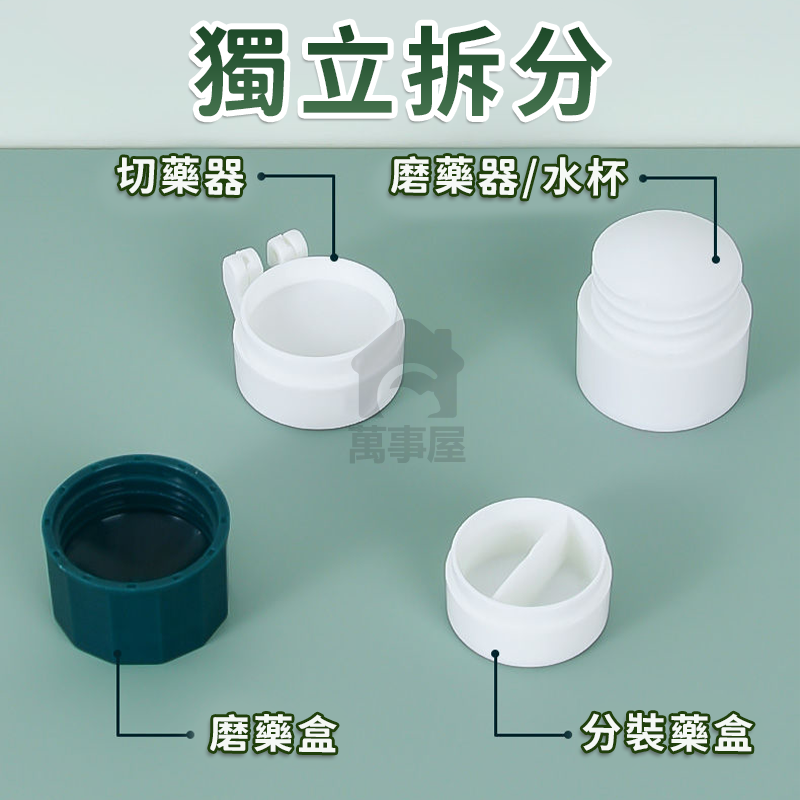 磨藥器 磨粉 切藥盒 碎藥器 磨藥粉 藥丸切割 剪藥器 搗藥器 藥磨粉 磨藥 藥盒 碎藥器 便攜式磨藥器 A0195-細節圖8