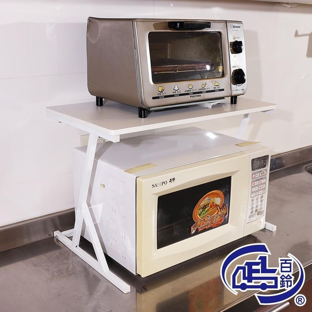 【百鈴】卡豪收高質感超耐重雙層置物架(微波爐架/電器架/瓶罐架/收納架/廚房架/放置架)-細節圖2