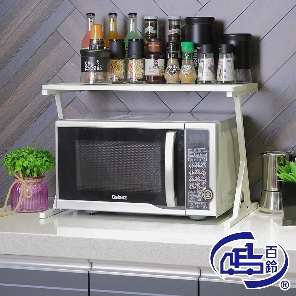 【百鈴】卡豪收高質感超耐重雙層置物架(微波爐架/電器架/瓶罐架/收納架/廚房架/放置架)-細節圖3