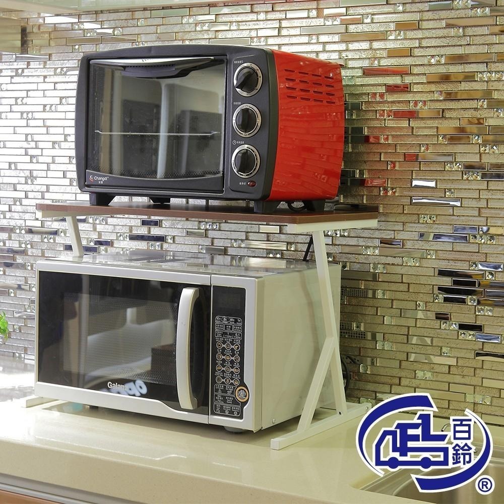 【百鈴】卡豪收高質感超耐重雙層置物架(微波爐架/電器架/瓶罐架/收納架/廚房架/放置架)-細節圖4