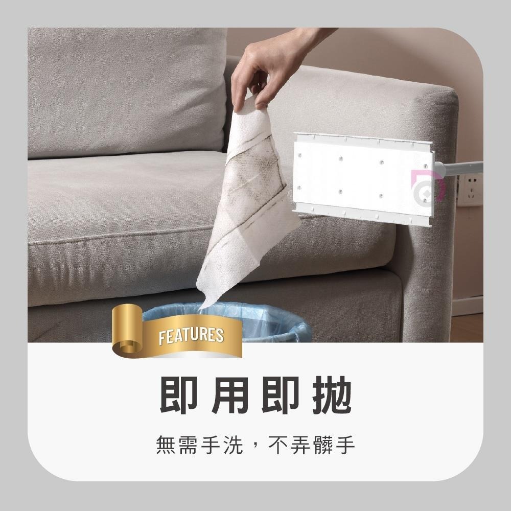 【馬上淨】懶人自動夾布拖把(平拖/免沾手/大板/吸水/乾濕兩用/除塵/地板清潔)-細節圖6