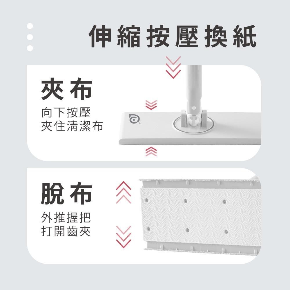 【馬上淨】懶人自動夾布拖把(平拖/免沾手/大板/吸水/乾濕兩用/除塵/地板清潔)-細節圖8