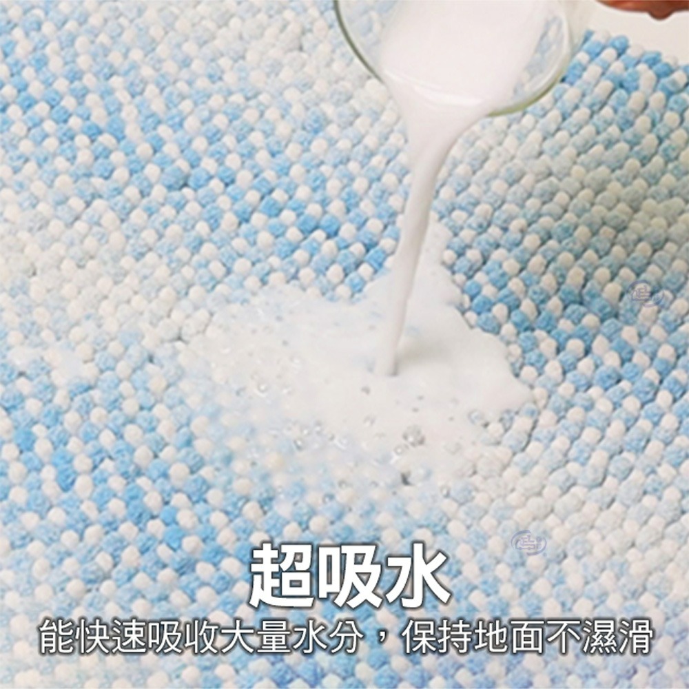 【百鈴】Aqua柔軟QQ超吸水地墊(地墊/地毯/吸水墊/防滑地墊/室內地墊/雪尼爾)-細節圖5