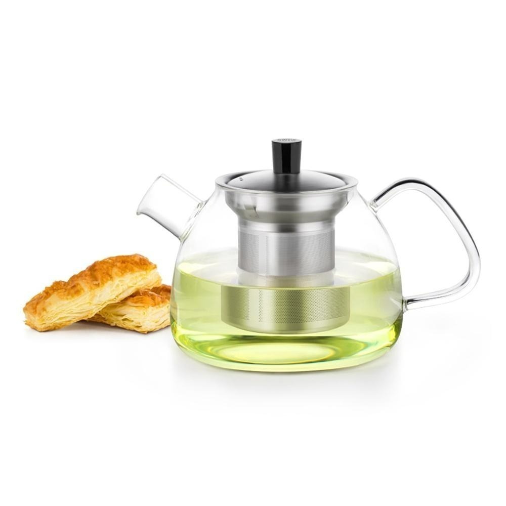 【Linox】Modern花茶壺900ML(玻璃壺/玻璃瓶/水瓶/冷水瓶/冷水壺/飲料壺/咖啡壺/廚之坊/Linox)-細節圖2