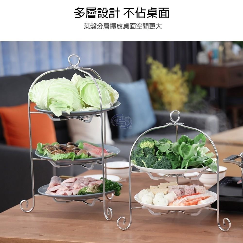 【百鈴】卡豪收英式可收折活動三層點心架(下午茶架/菜盤架/盤架/收納架/水果架/西點架/多層架)-細節圖3