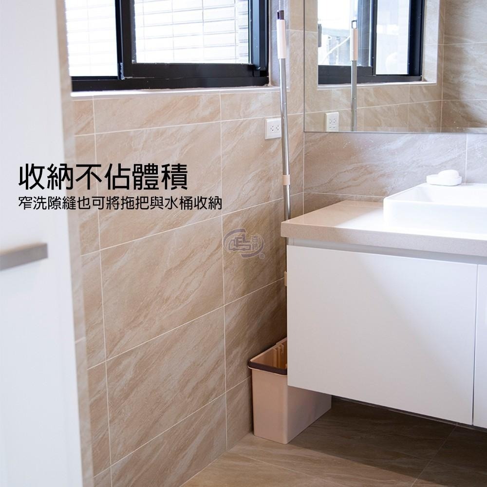【百鈴】易手擰免沾手X型平板拖把(平拖/免沾手/大板/吸水/乾濕兩用/除塵/地板清潔)-細節圖7