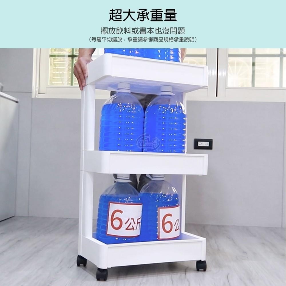 【百鈴】卡豪收靈活可移動單邊置物架(置物架/收納架/收納櫃/小物推車/層架/移動櫃)-細節圖4