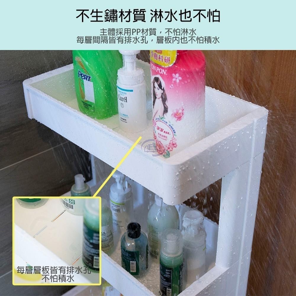 【百鈴】卡豪收靈活可移動單邊置物架(置物架/收納架/收納櫃/小物推車/層架/移動櫃)-細節圖5