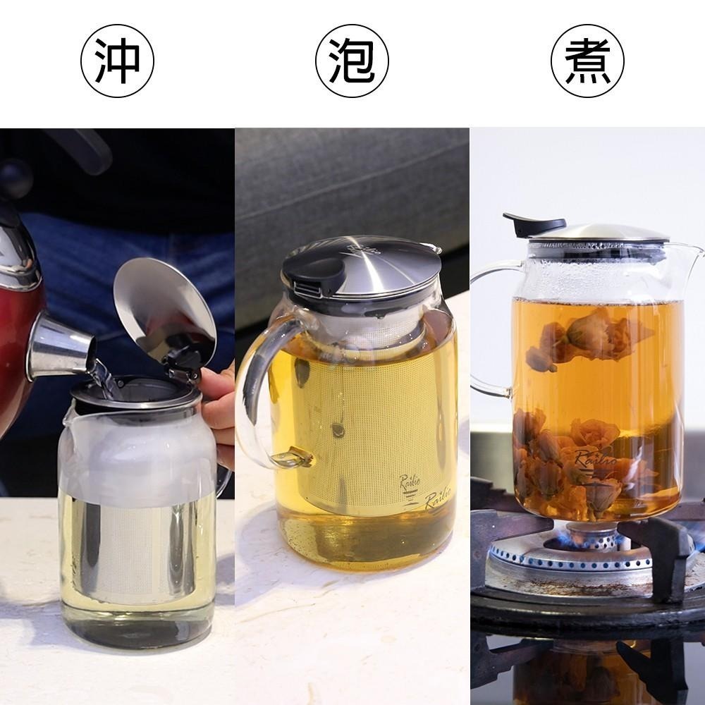 【Railio】摩登花茶耐熱玻璃壺(玻璃壺/玻璃瓶/水瓶/冷水瓶/冷水壺/飲料壺/咖啡壺/廚之坊/Linox)-細節圖7