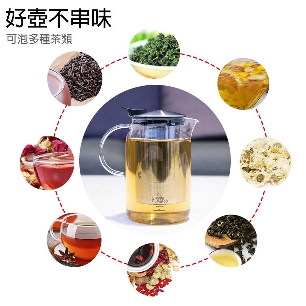 【Railio】摩登花茶耐熱玻璃壺(玻璃壺/玻璃瓶/水瓶/冷水瓶/冷水壺/飲料壺/咖啡壺/廚之坊/Linox)-細節圖8